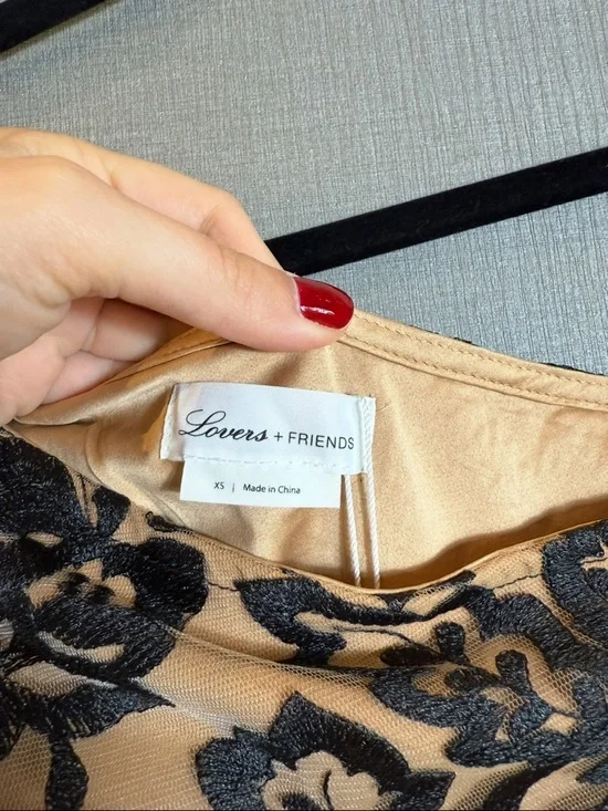 Revolve Lovers and Friends Birch Lace Mini Dress in Black - Picture 4 of 9